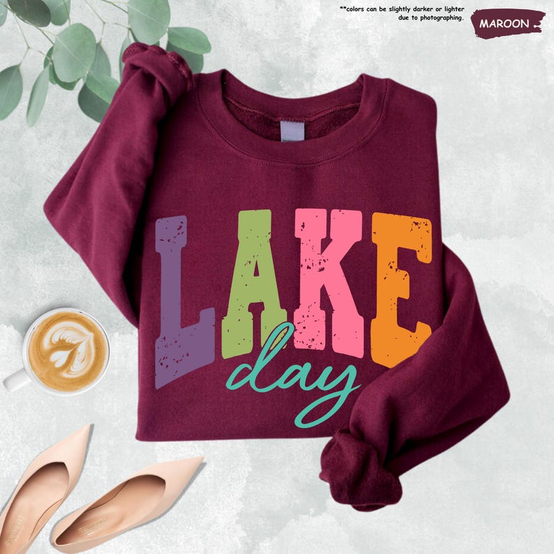 Lake Day Sweatshirt, Summer Lake Sweater, Lake Life Hoodie, Lake Lover Gift, Boating Sweater, Lake Season Sweatshirt, Family Lake Trip Gifts afbeelding 11