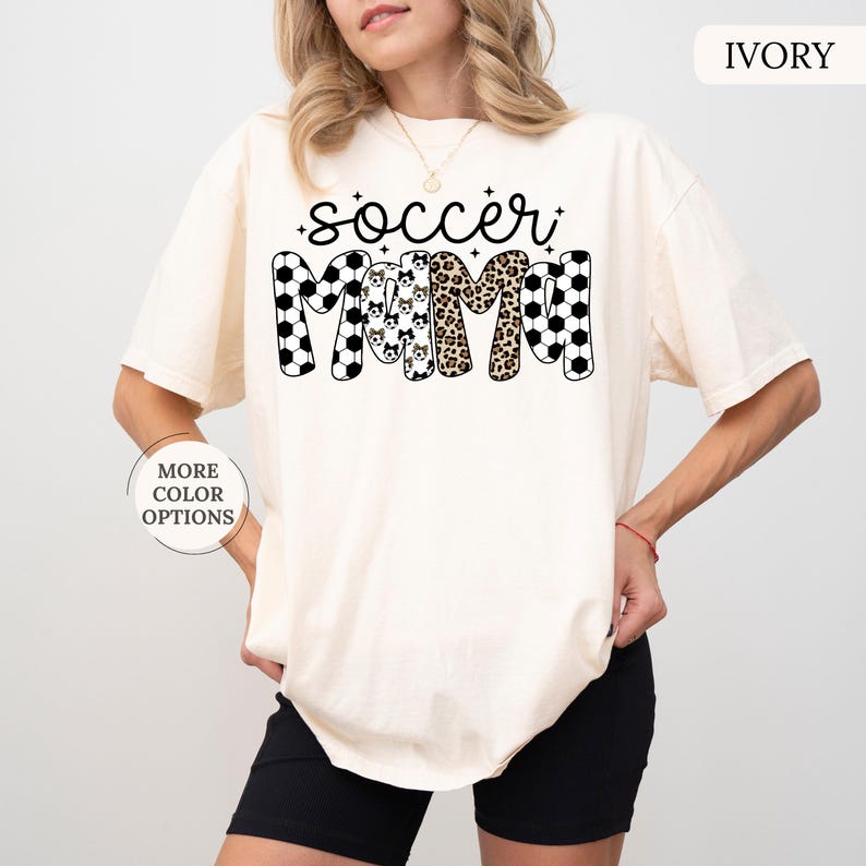 Comfort Colors Retro Soccer Mama Shirt, Leopard Soccer Mom Shirt, Game Day Soccer Shirt, Soccer Season Shirt, Soccer Lover Gifts, Soccer Tee immagine 18
