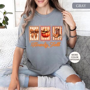 Comfort Colors® Retro Western Fall Shirt, Howdy Fall Shirt, Howdy Pumpkin Shirt, Fall Cowboy Boots Shirt, Coquette Fall Shirt, Autumn Tee bild 5