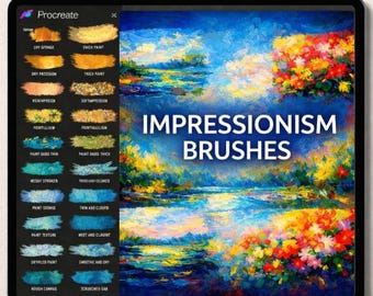 Impressionism Procreate Brushes | Painterly Oil Acrylic Texture (Digital Download)