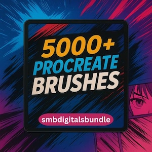 5000+ Procreate brushes Bundle | Ink Texture, Grunge & Floral Stamps | Instant Download and Commercial Use