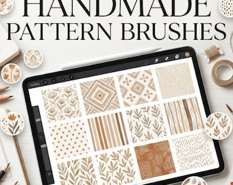 Handmade Procreate Pattern Brushes | Floral, Geometric, Boho Digital Art Tools (Digital Download)