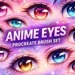 Anime Eyes Procreate Brush Set: Manga & Iris Illustration (Digital Download)