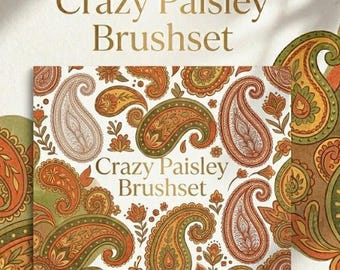Crazy Paisley Pattern Maker Brushset | Boho Textile Design Kit (Digital Download)