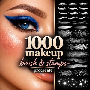 Procreate Makeup Brush Set | 1000+ Beauty Portrait Stamps (Digital Download)