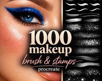 Procreate Makeup Brush Set | 1000+ Beauty Portrait Stamps (Digital Download)