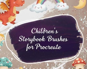 Children's Storybook Brushes for Procreate – Digital Drawing Stamps for Kids Illustrations & Fantasy Art