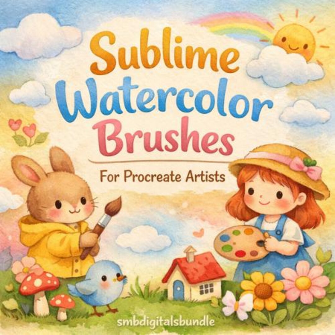 Realistic Watercolor Brushes for Procreate | Digital Art Brush Set ...
