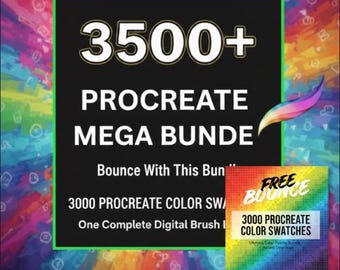 3500 Procreate Brushes Bundle | 3000 Color Swatches (Digital Download)