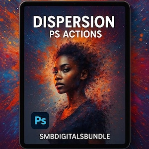 2 Dispersion Photoshop Actions and Brushes | Instant Digital Download | Photo Effects for Creatives & Photographers