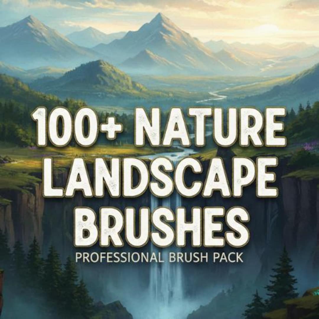 100+ Nature Landscape Brush Set! Environment Brushes for Photoshop ...