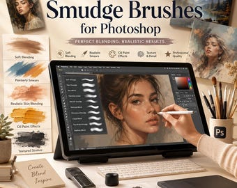 Advanced Smudge Brushes for Photoshop