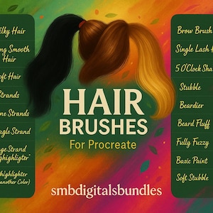 Procreate Hair Brush Set: Realistic & Fantasy Styles (Digital Download)