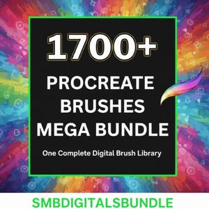 1700+ Procreate Brushes Mega Bundle Clip Art ,Digital download, Abstract and Modern