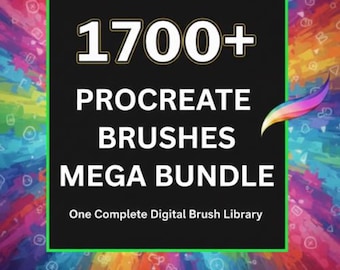 1700+ Procreate Brushes Mega Bundle Clip Art ,Digital download, Abstract and Modern