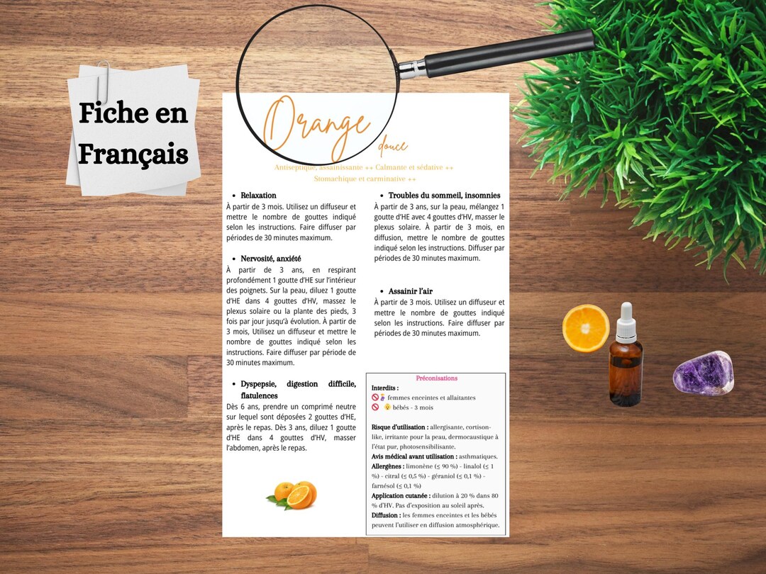 Huile essentielle Orange douce guide d'utilisation, bienfaits — free download