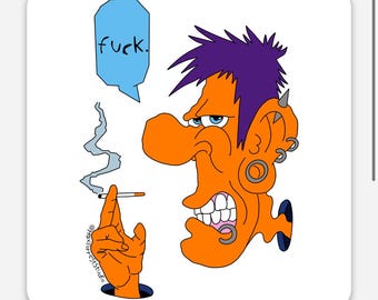Cig Dude Sticker: Wetterfester Vinyl Aufkleber - Alternative Kunst