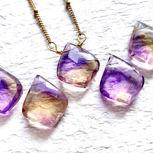 Natural ametrine necklace for her Raw ametrine crystal necklace for women Real ametrine jewelry Genuine ametrine pendant necklace