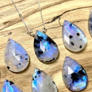 Raw moonstone necklace Black tourmaline necklace for women Gemini necklace Rainbow moonstone pendant Gemini gifts Black tourmaline pendant