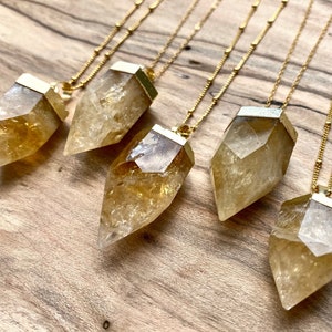Natural citrine pendant sales