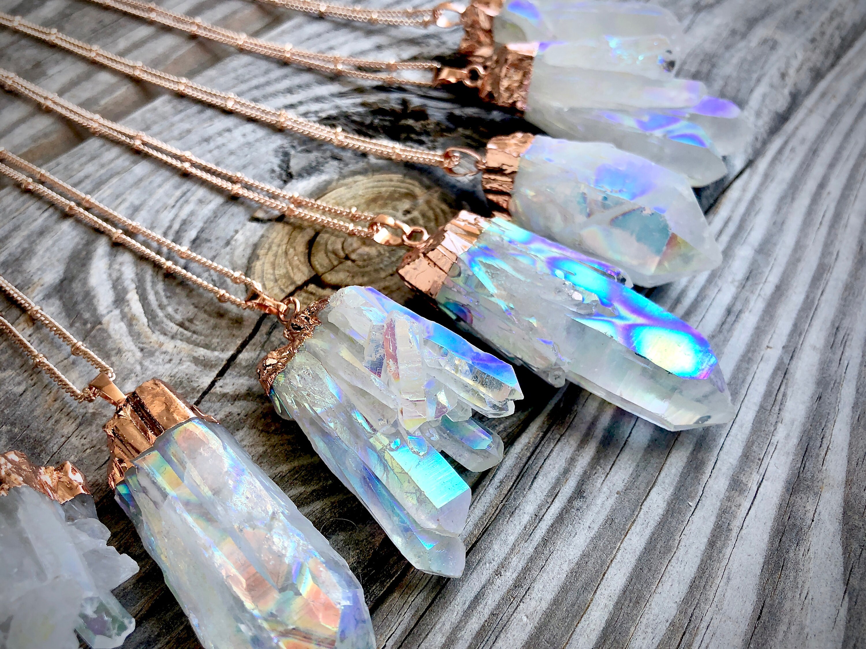 Angel aura quartz necklace outlet