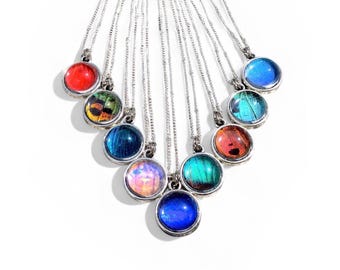 VRAI collier aile de papillon recyclé de source éthique Collier à breloques papillon Collier porte-bonheur Colliers d'amitié pour filles