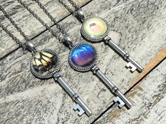 Butterfly wing store necklace etsy