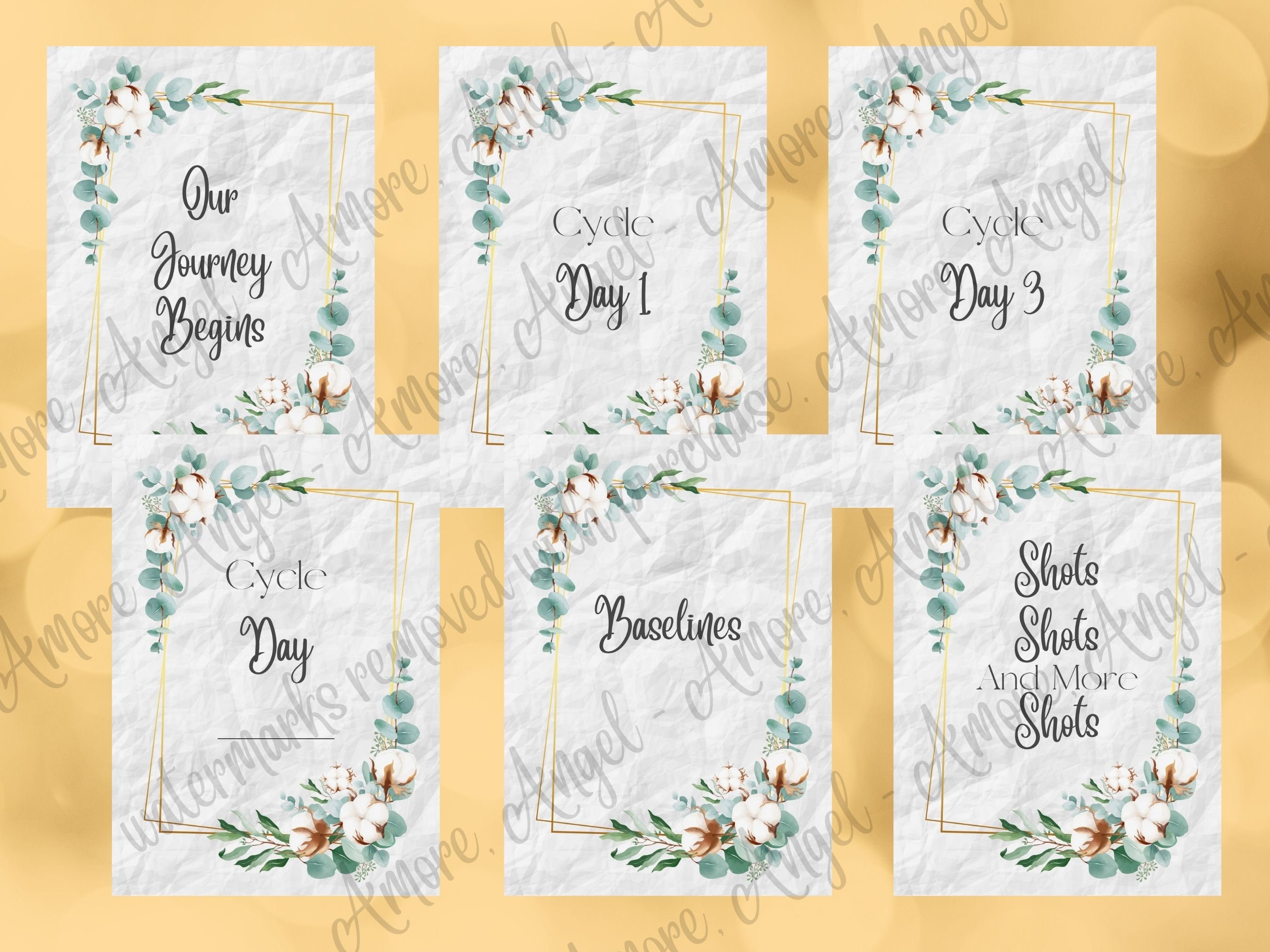 40 IVF Milestone Cards | Digital Download | IVF Cards | Fertility ...
