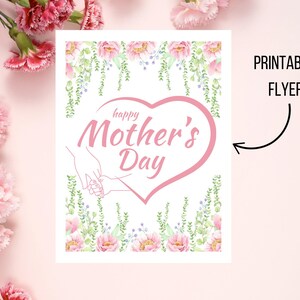 Fijne Moederdag, flyer/afdrukbaar, Moederdagcadeau, viering, Moederdagfeestbenodigdheden, feestdecor, grote wenskaart, cadeau voor moeder