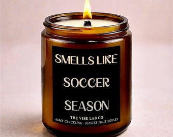 Soccer Season Candle,FIFA World Cup 2026 Gift,Soccer Fan Gift,Football Fan Gift,Game Day Party Decor,Sports Lover Gift ASMR Crackling Candle