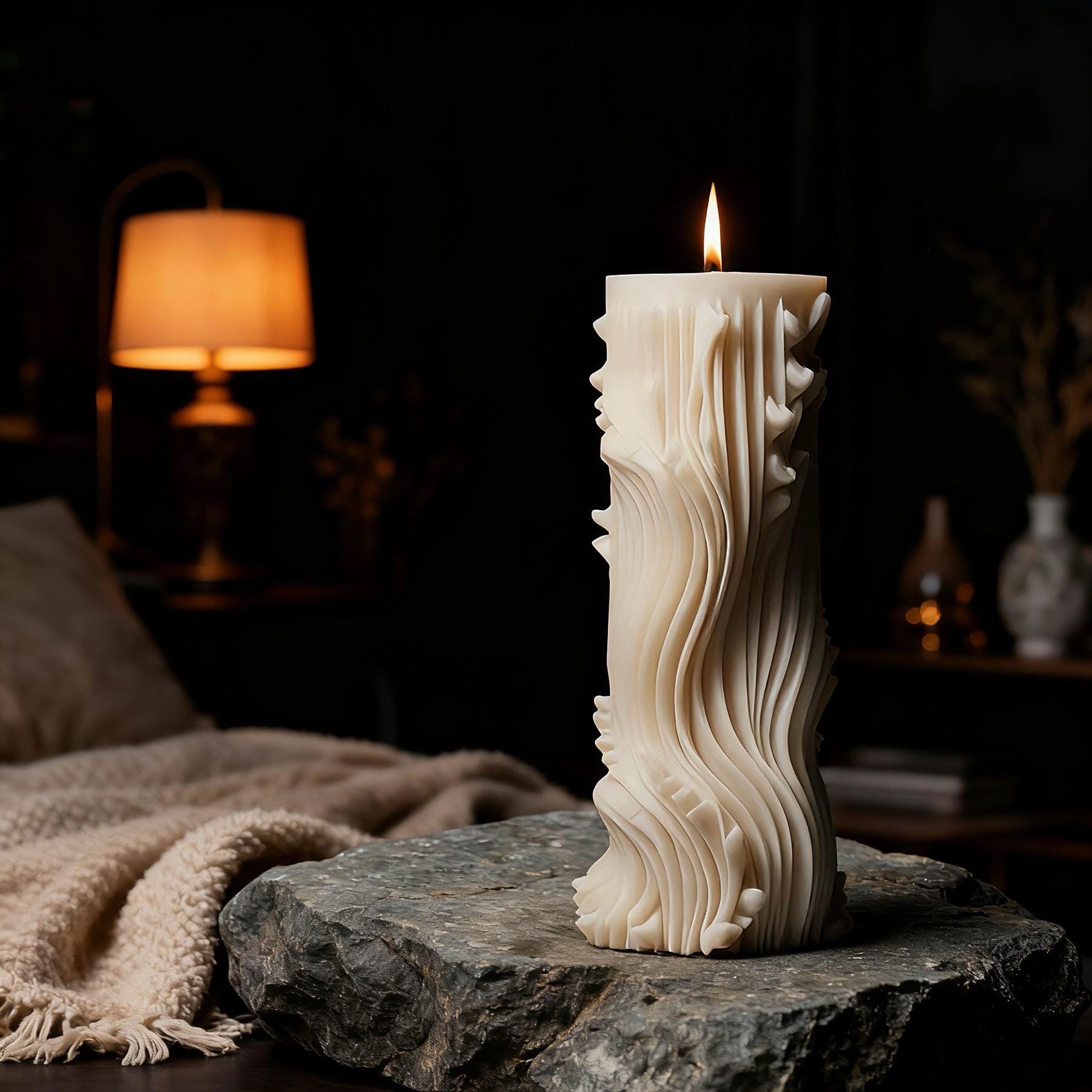 Handmade carved christmas candles - Etsy 日本