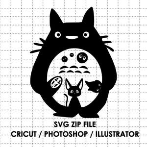 May include: Black and white silhouette of a cartoon character resembling a large, round creature with small ears and a large, round belly. The character has a small, round nose and large, round eyes. The character is holding a small, round object in its right hand. The character is standing on a white background.