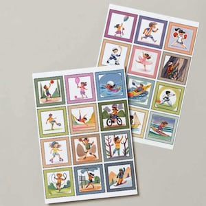 Juego de memoria infantil para imprimir – 24 tarjetas de deportes para niños – PDF y JPG descargable – Actividad educativa divertida