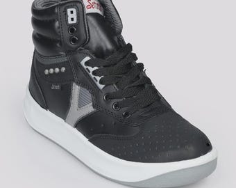 Hoge sneakers Servis Cheetah: zwarte sportschoenen van synthetisch leer