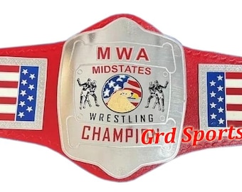 MWA Midstates Wrestling Cup Titel Replik Gürtel Erwachsene Größe 2 mm