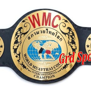 WMC World Muaythai Council Intercontinental Championship Belt 2mm/4mm