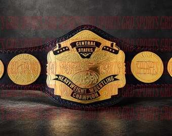 NWA Central States Heavyweight Wrestling Championship Replica Title Belt 2mm/4mm