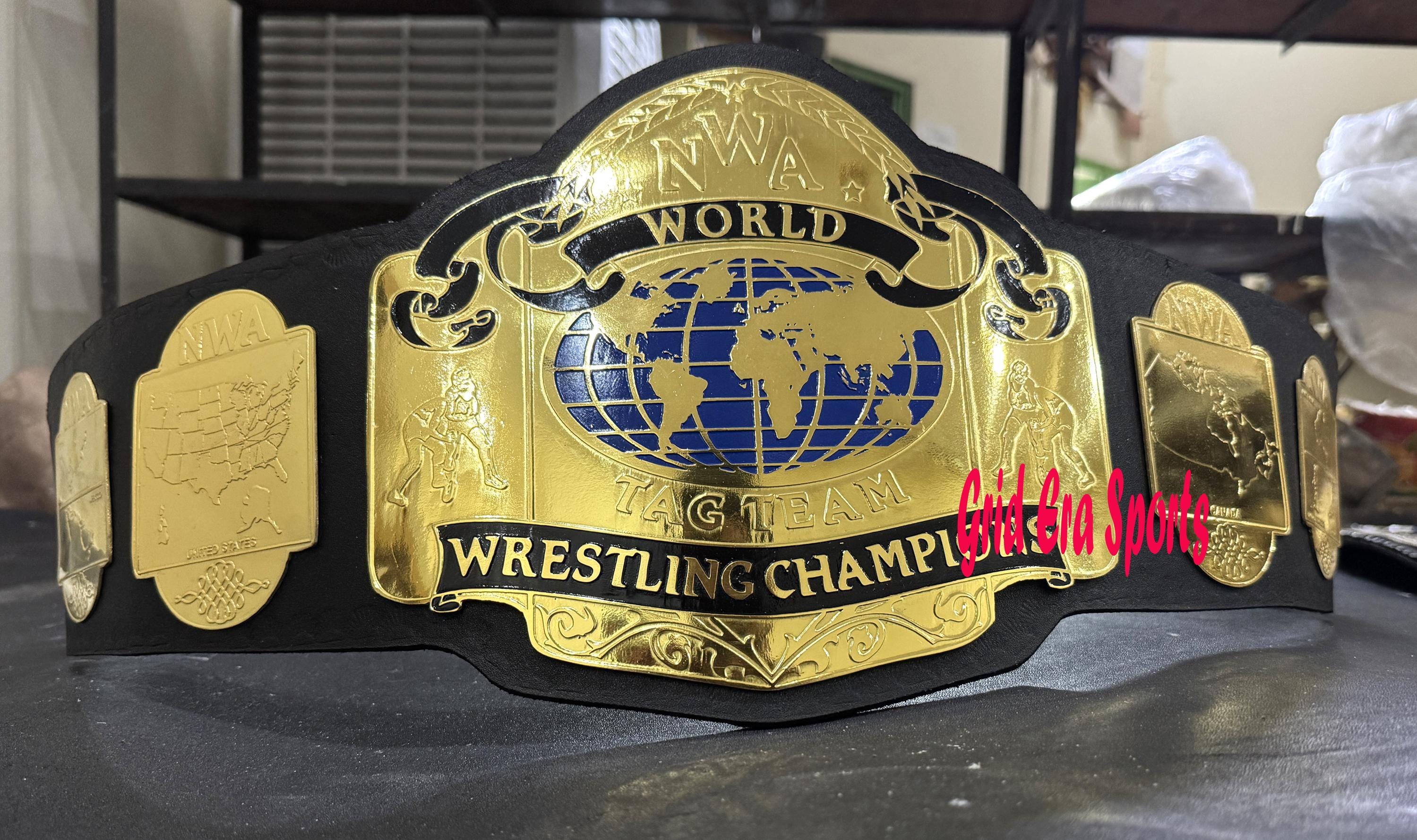 NWA World Tag Team Wrestling Championship Title Belt 2mm Brass - Etsy