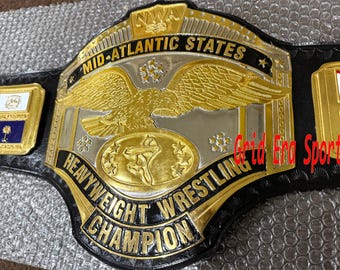 NWA Mid Atlantic States Heavyweight Wrestling Championship Replica Belt 4mm Zinc