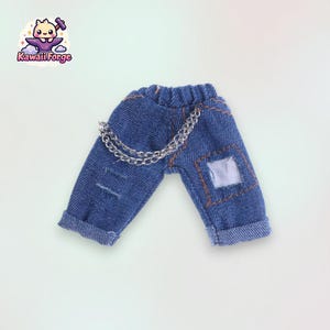Edgy Denim Chain Pants – for Nendoroid, Obitsu 11 & BJD Dolls ymy