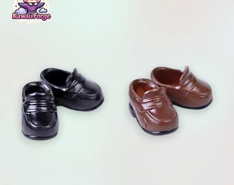 Mini Student Leather Shoes for Nendoroid, Obitsu 11 and BJD Dolls ymy – Classic Doll Loafers