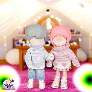 OB11 Doll Winter Sweater – Knitted Turtleneck Pullover for 1/12 BJD
