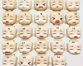 OB11 Crying and Emotional Faceplate for Nendoroid, Obitsu 11 & BJD Dolls ymy – Hand-Painted Custom Doll Faces