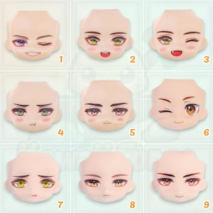 OB11 YMY Nendoroid Doll Faceplates – Custom GSC-Style Anime Expressions – Collection 2