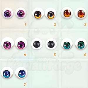 Kawaii Doll Replacement Eyes Set for Nendoroid, Obitsu 11 & BJD Dolls ymy – Variety of Eye Styles (7mm Inner, 11mm Outer)