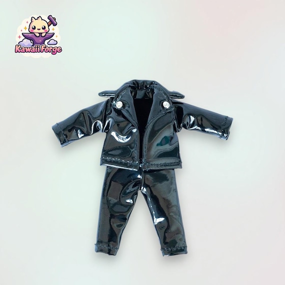 OB11 Biker Leather Jacket Outfit Set – Stylish Punk Fashion for