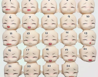 OB11 Crying and Emotional Faceplate for Nendoroid, Obitsu 11 & BJD Dolls ymy – Custom Hand-Painted Doll Faces