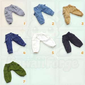 Mini Cargo Pants for Nendoroid, Obitsu 11 & BJD Dolls – Stylish and Functional