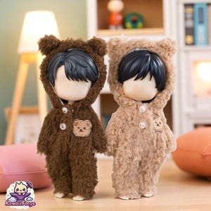 OB11 Baby Clothes Cute Plush Jumpsuit – Fits 12 Points BJD Dolls, GSC, P9, Molly, UFdoll