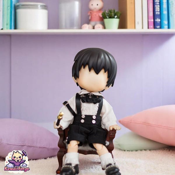 OB11 Gothic Black and White Suit for Nendoroid, Obitsu 11 & BJD Dolls ymy